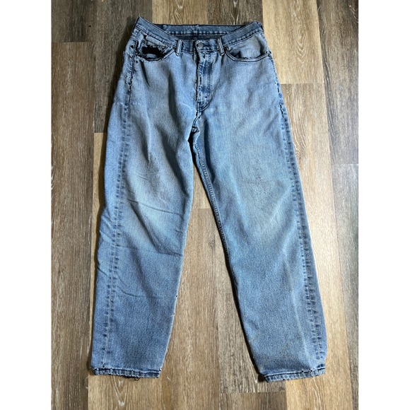 Levi's Other - Levi's 550 Relaxed Fit Mens 32x30 Light Blue Good Distressed Custom Repair Jeans